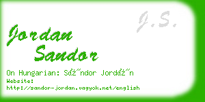 jordan sandor business card